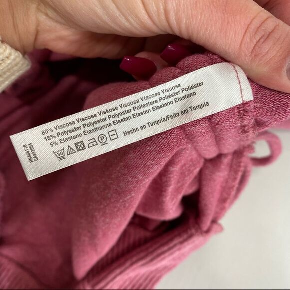 ANTHROPOLOGIE Pink V-neck Tunic Sweater - Picture 6 of 9